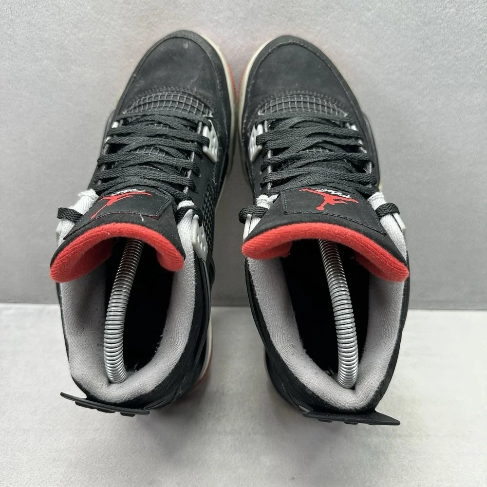 Size 6.5Y / Womens 8 Nike Air Jordan 4 Retro Bred GS Shoes Black Red 408452-060